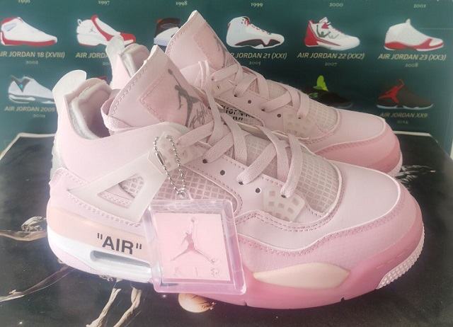 Women Jordan Shoes 4 Grade AAA Sail Pink